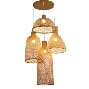 LÁMPARA DECORATIVA CONJUNTO TIPO DOMO DE BAMBOO