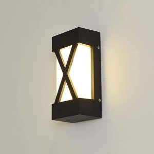 Aplique de Pared Exterior con Diseño DE X Moderno y Elegante