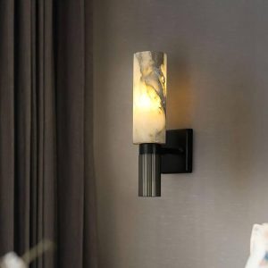 Aplique de pared de MARMOL con base metálica