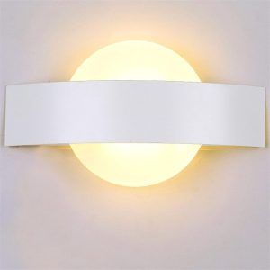 Aplique de pared Circulo y Raya Blanco