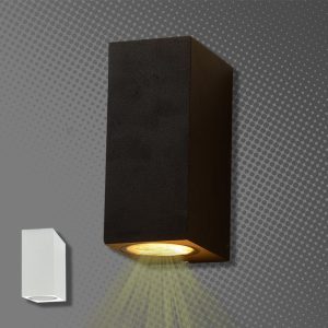 Aplique De Pared Rectangular Negro