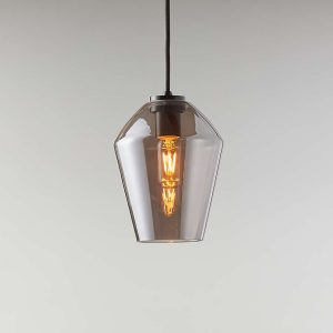 LÁMPARA COLGANTE DE CRISTAL TIPO FACETA
