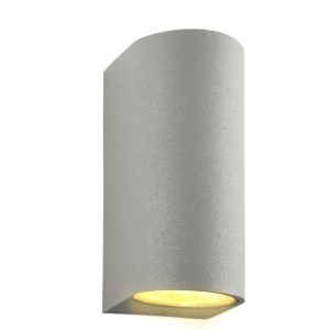 Aplique De Pared Doble Luz Color Gris