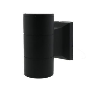 Aplique de Pared Exterior Cilíndrico DOS LUCES EN GRIS OSCURO