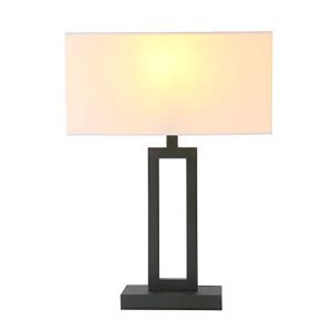 Lámpara de Mesa Moderna con Base Rectangular