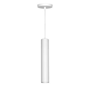 Lámpara colgante LED cilíndrica blanca minimalista