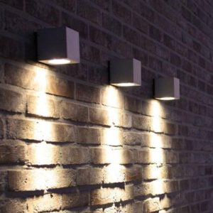 Aplique de Pared Exterior Cuadrado Moderno