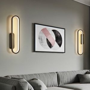 Lámpara de pared LED moderna con diseño de cápsula ovalada